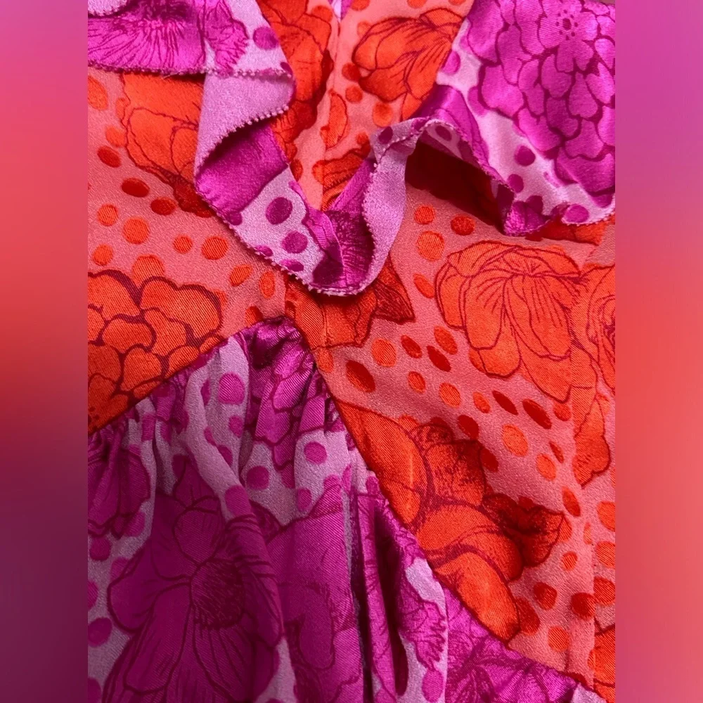 Le Superbe Aurora Flora Lil Flirt Ruffled Mini Dress - size 6 - NWT - Picture 13 of 16